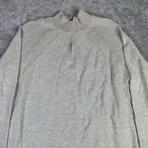 Flag & Anthem Sweatshirt Men’s Medium Gray 1/4 Zip Long Sleeve